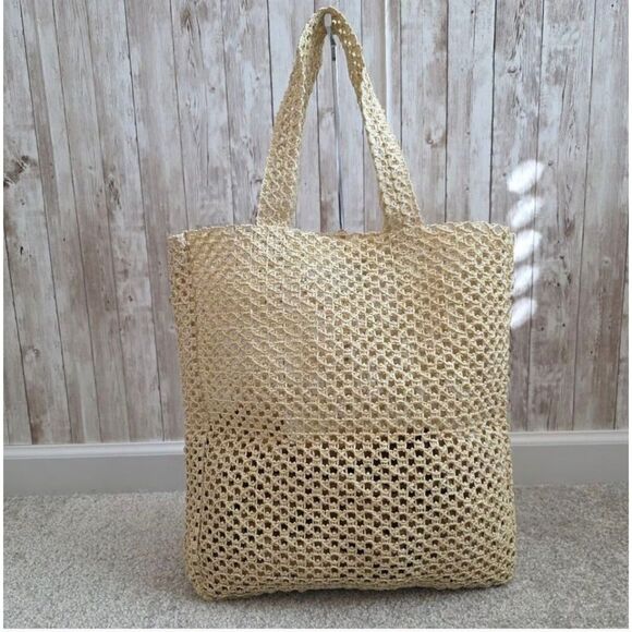 Jean Paul Gaultier Raffia Crochet Designer Summer Beach Tote-NEW - Picture 6 of 7